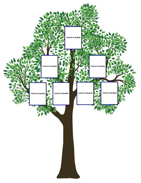 family tree template 6 members - Clip Art Library