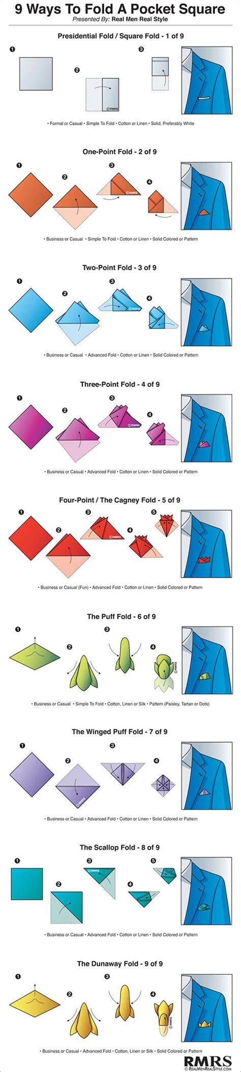 9 Ways To Fold A Pocket Square - Business Insider