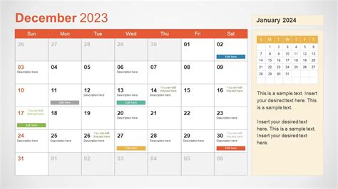 2023 Calendar PowerPoint Template & Google Slides