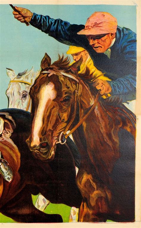 Unknown - Original Vintage Horse Racing Sport Poster Ft. Painting Of ...