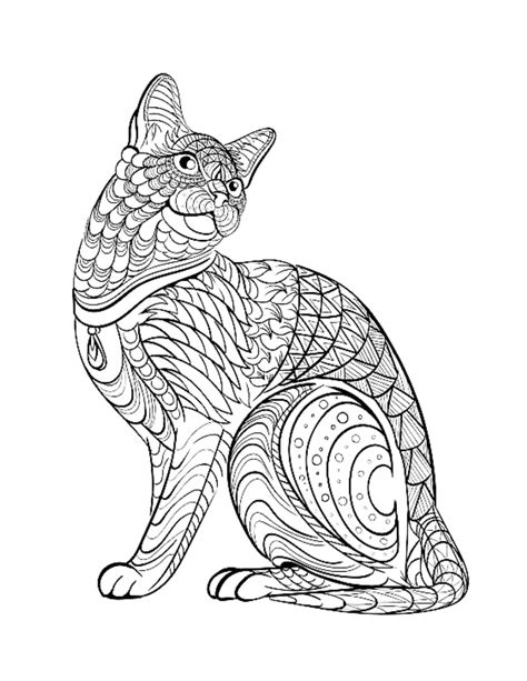 Pet Cat Mandala coloring page - Download, Print or Color Online for Free