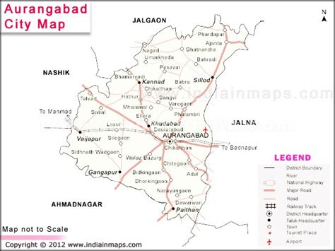 Aurangabad City Map | City Map in India | Pinterest | City maps