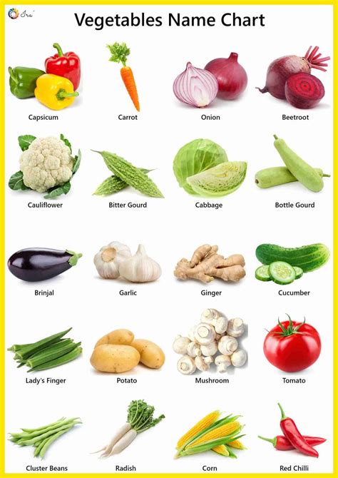 Vegetables Names in English: Pictures | Videos | Charts - Ira Parenting ...