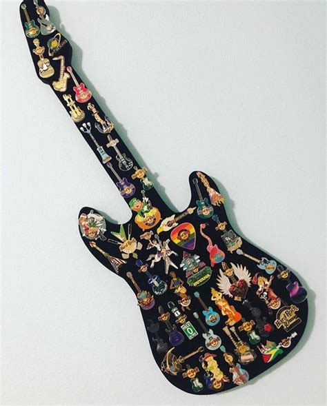 Hard Rock Cafe Guitar Shaped Pin Display Board 2ft Long - Etsy UK