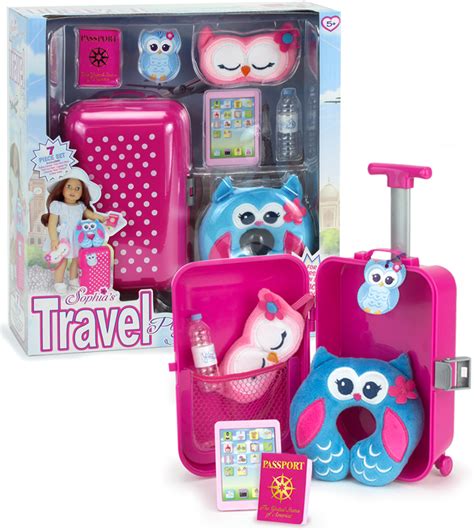 American Girl doll 7 piece travel suitcase & accessory set - The Doll ...