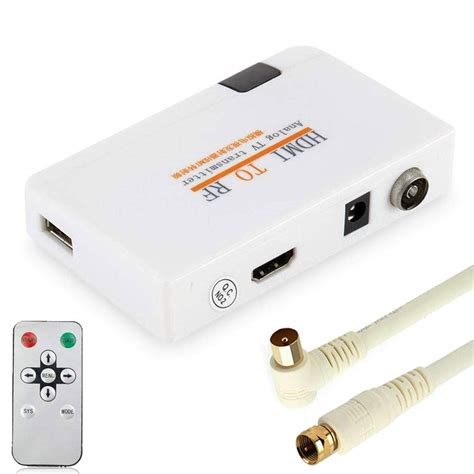 Buy HDMI RF Modulator Coax Adapter 1080P Input Coaxial Output Converter ...