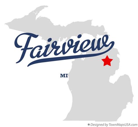 Map of Fairview, MI, Michigan