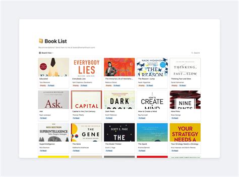 Book list | Notion Everything