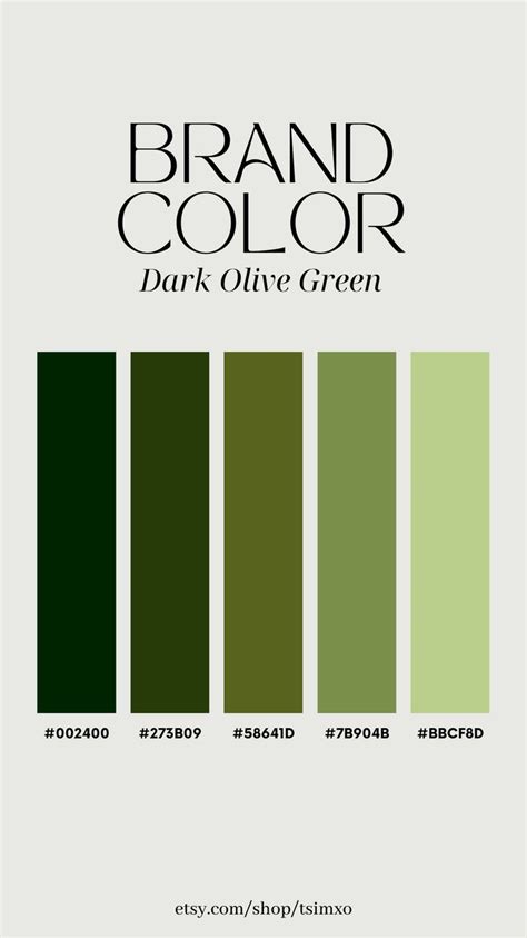 Dark Olive Green Brand Color Palette