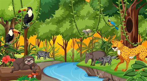 Rainforest Animals Clip Art Collection - Clip Art Library