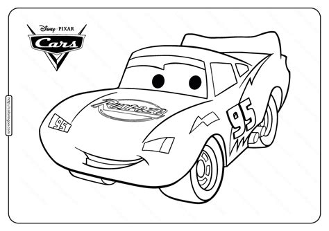 Disney Pixar Cars 3 Lightning Mcqueen Coloring Page | Coloring pages ...