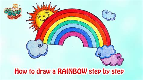 Drawing Of Rainbow In Rain / Cartoon cloud children s drawing simple ...