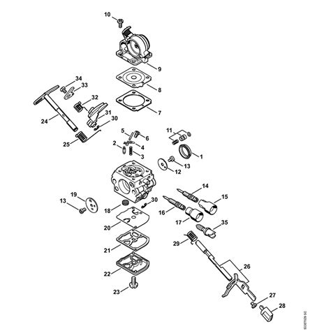 Stihl MS 181 Chainsaw (MS1812Mix) Parts Diagram, Carburetor C1Q-S268