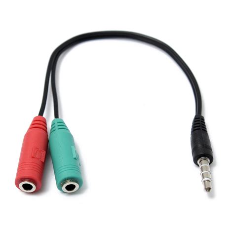 New 3.5mm Stereo Headphone Microphone Audio Y Splitter Cable Adapter ...