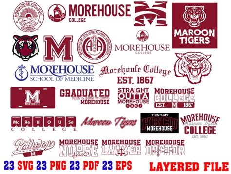 Morehouse College Bundle svg Morehouse svg Maroon Tiger svg | Etsy