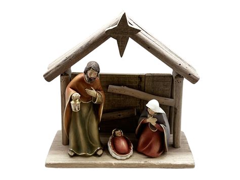 NATIVITY SCENE 3 PIECES WITH STABLE