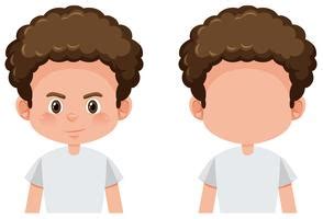 Boy Curly Hair Clip Art - pic-mullet