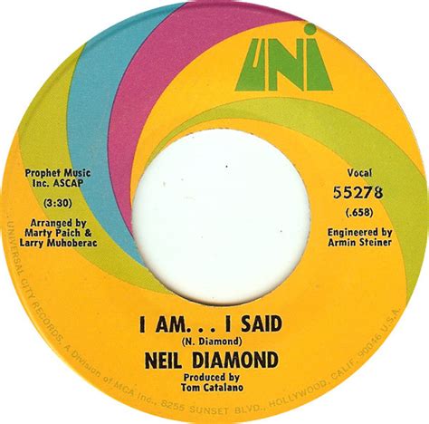 Neil Diamond - I Am... I Said (1971, Vinyl) | Discogs