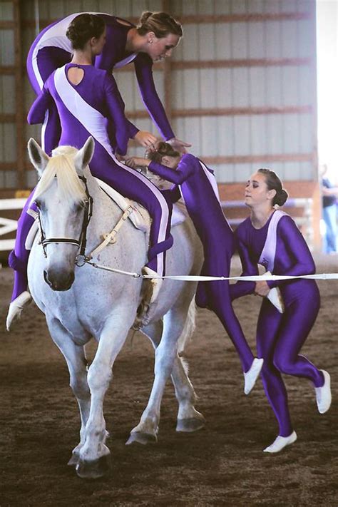 The Asbury University Vaulting Team performs a demonstration for ...