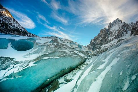 Winter in Chamonix stock photo. Image of snow, road, aiguille - 60965624