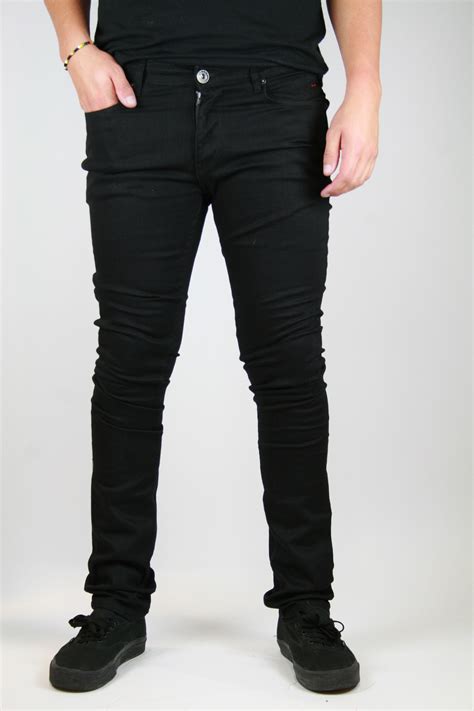 NEW MENS SKINNY STRETCH DENIM JEANS - Slim Fit in Black / Indigo washes ...