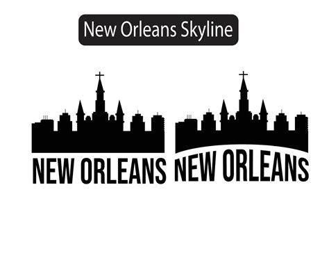 New Orleans skyline silhouette vector illustration 8630424 Vector Art ...