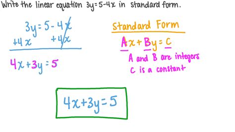 How To Write A Linear Equation In Standard Form From Point Slope ...