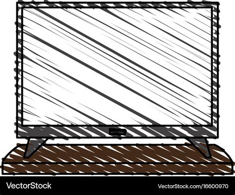 Flat screen tv icon image Royalty Free Vector Image