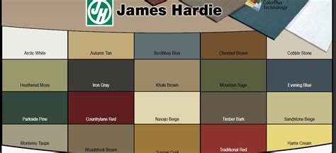 ColorScapes Painting Services: Hardie Plank and T-111 Siding Colour Chart