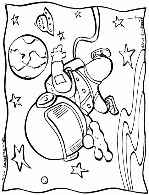 Free Astronaut Outer Space Coloring Page, Download Free Astronaut Outer ...