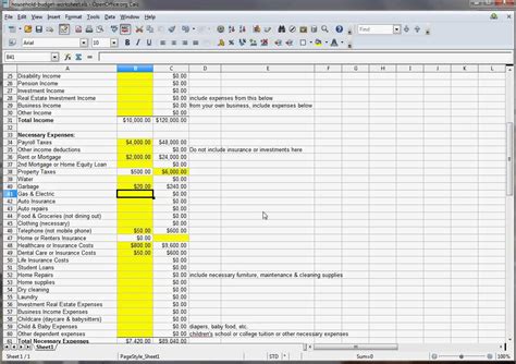 50/30/20 Budget Template Excel