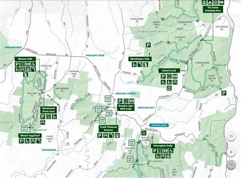 Kinglake National Park - Camping & Walking Tracks Map