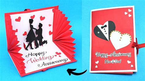 Beautiful Anniversary Card Idea| Handmade Greetings Card for Parents ...