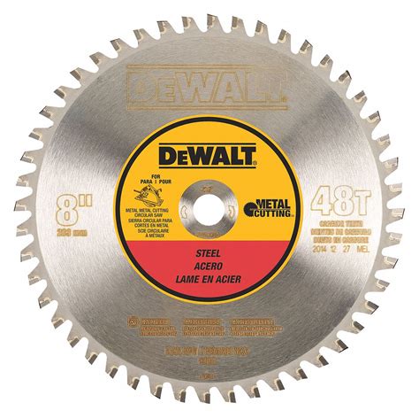 DEWALT Circular Saw Blade, Ferrous Metals, Steel Materials Cut, 8 in ...