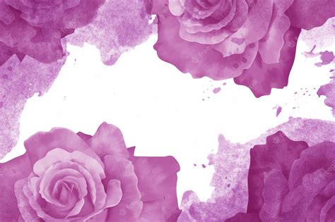 Premium Vector | Abstract pink watercolor background with pink roses