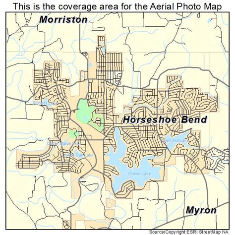 Aerial Photography Map of Horseshoe Bend, AR Arkansas