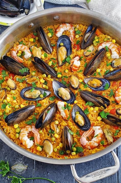 An easy version of the classic Spanish dish Seafood Paella