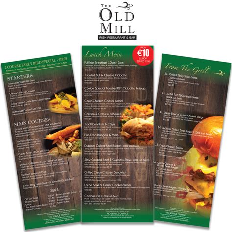 MENUS - The Old Mill