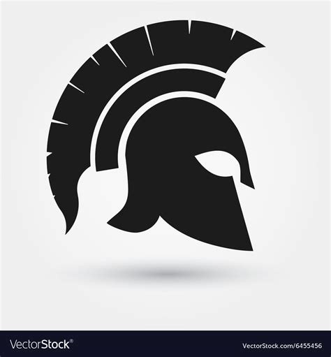 Spartan warrior helmet Royalty Free Vector Image