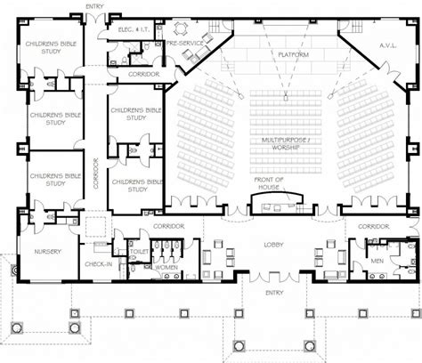 Small Church Designs And Floor Plans - floorplans.click