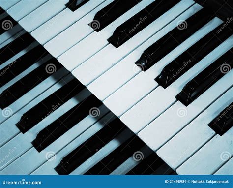 Piano keyboard in blue stock image. Image of blue, piano - 21498989