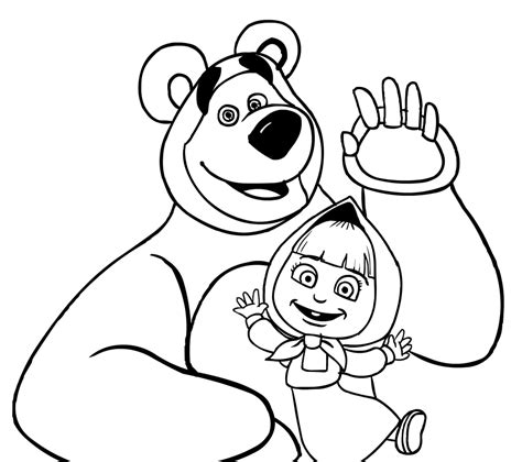 Masha and The Bear coloring page