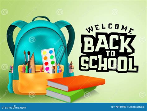 Welcome Back To School Vector Banner Design. Welcome Back To School ...