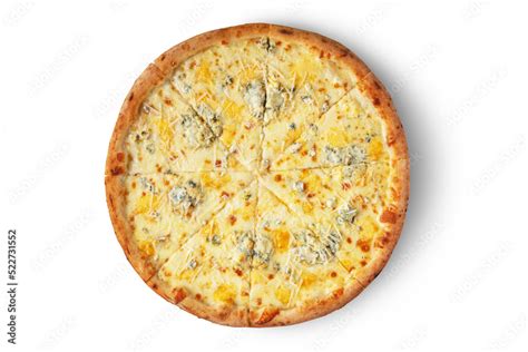 Pizza with four types of cheese Stock Photo | Adobe Stock