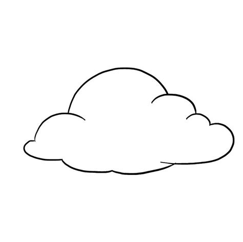 How to Draw Clouds: Step 6 | Cloud drawing, Mini drawings, Easy drawings