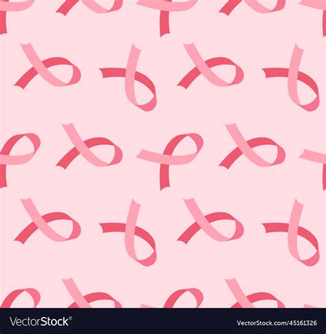 Pink ribbon seamless background Royalty Free Vector Image