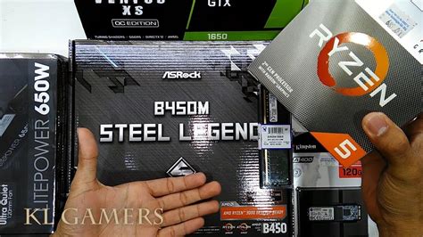 AMD Ryzen 5 3400G ASRock B450M STEEL LEGEND Kingston A400 msi GTX 1650 ...