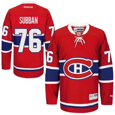 Reebok PK Subban Montreal Canadiens Youth Red Home Premier Player ...