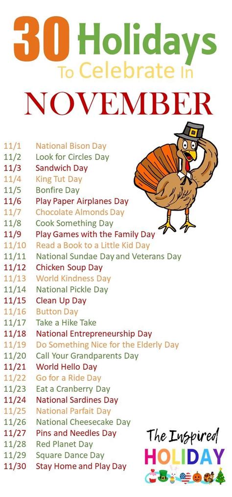 National Days in November - Overview Calendar - Country FAQ