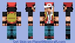 Pokemon Trainer Red Minecraft Skin